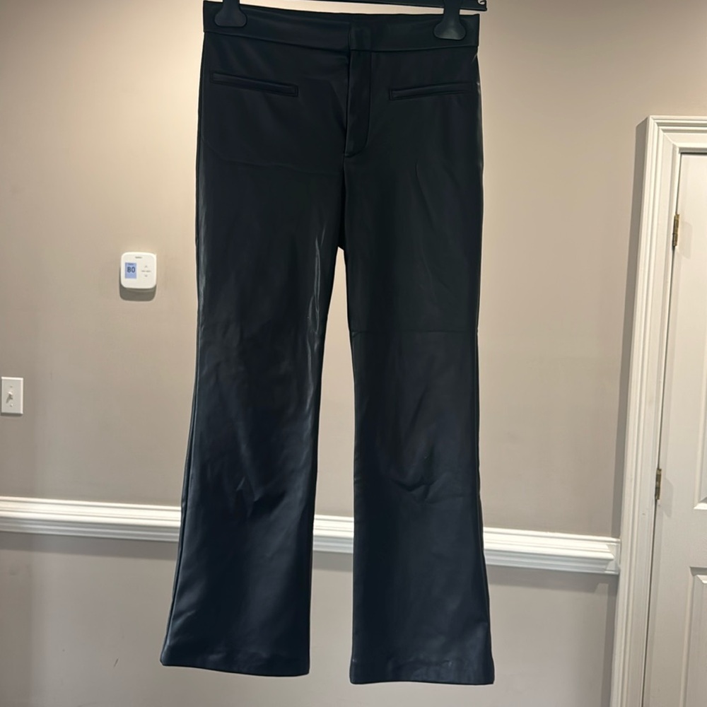 Zara leather cropped pants